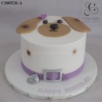 Girl Dog Face Cake