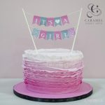 Its A Girl Bunting Cake