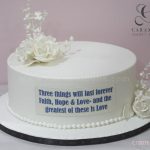 White Simple Wedding Cake