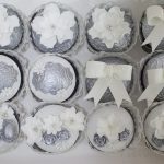Silver Flower Cupcakes