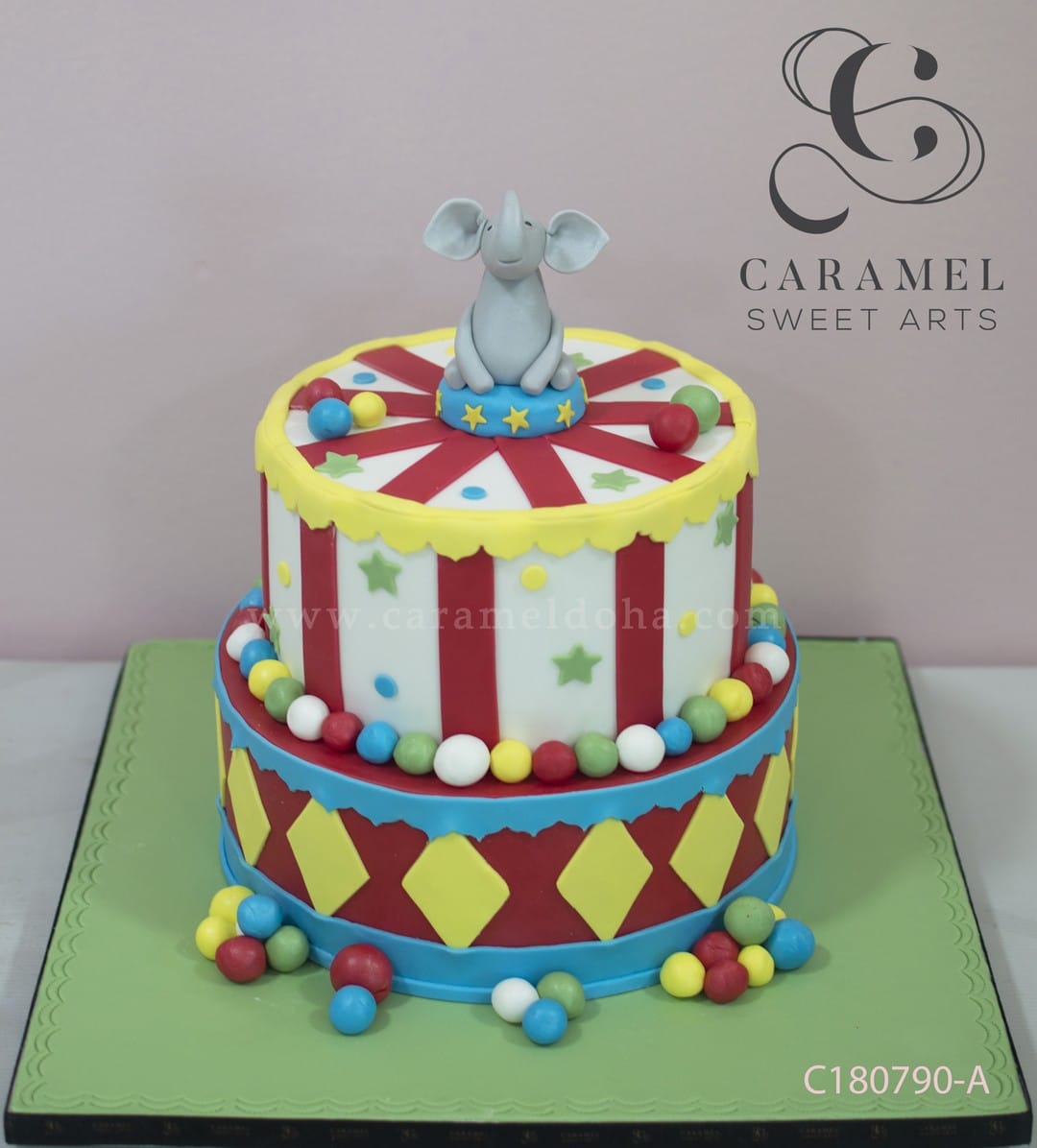 c180790-a.jpg Circus Carnival Cake - Image 1