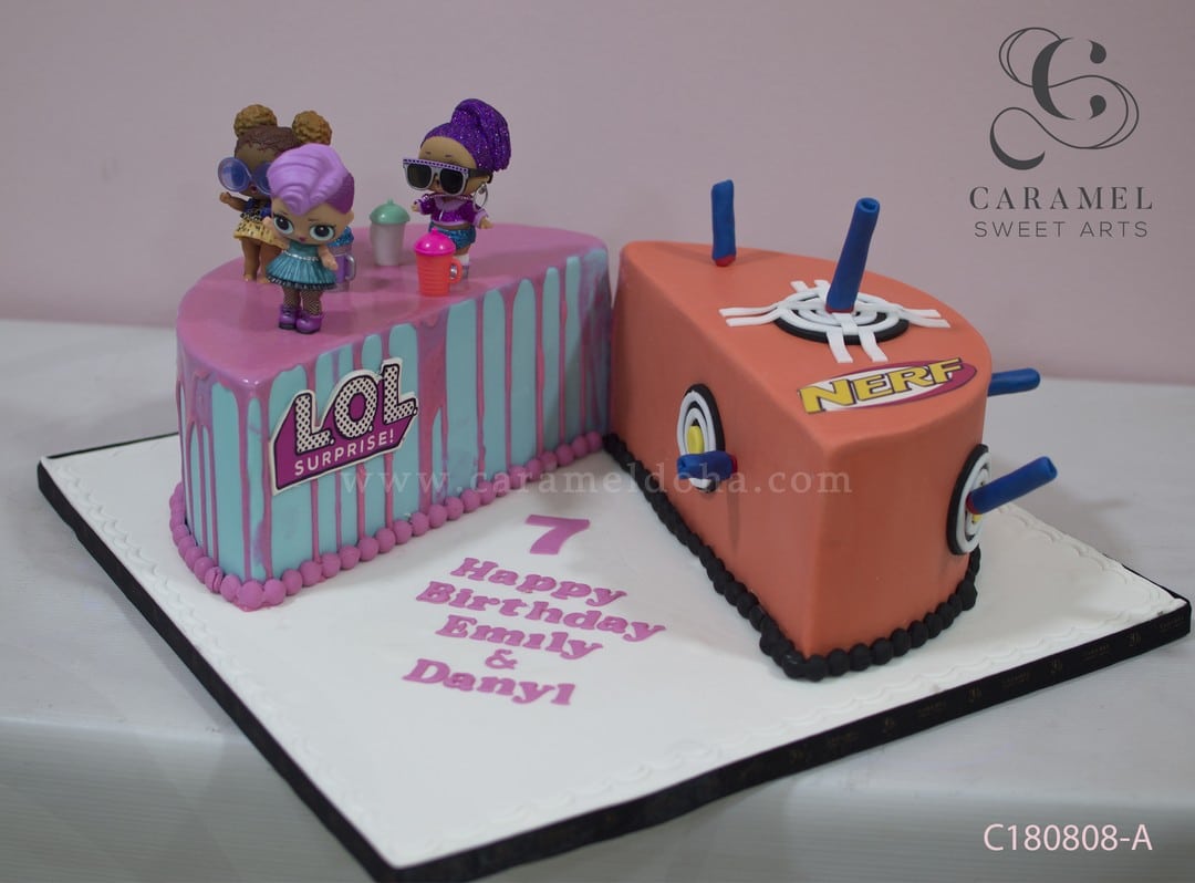 c180808-a.jpg LOL Surprise & Smurf Cake - Image 1