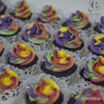 Bright Rainbow Swirl Cupcakes