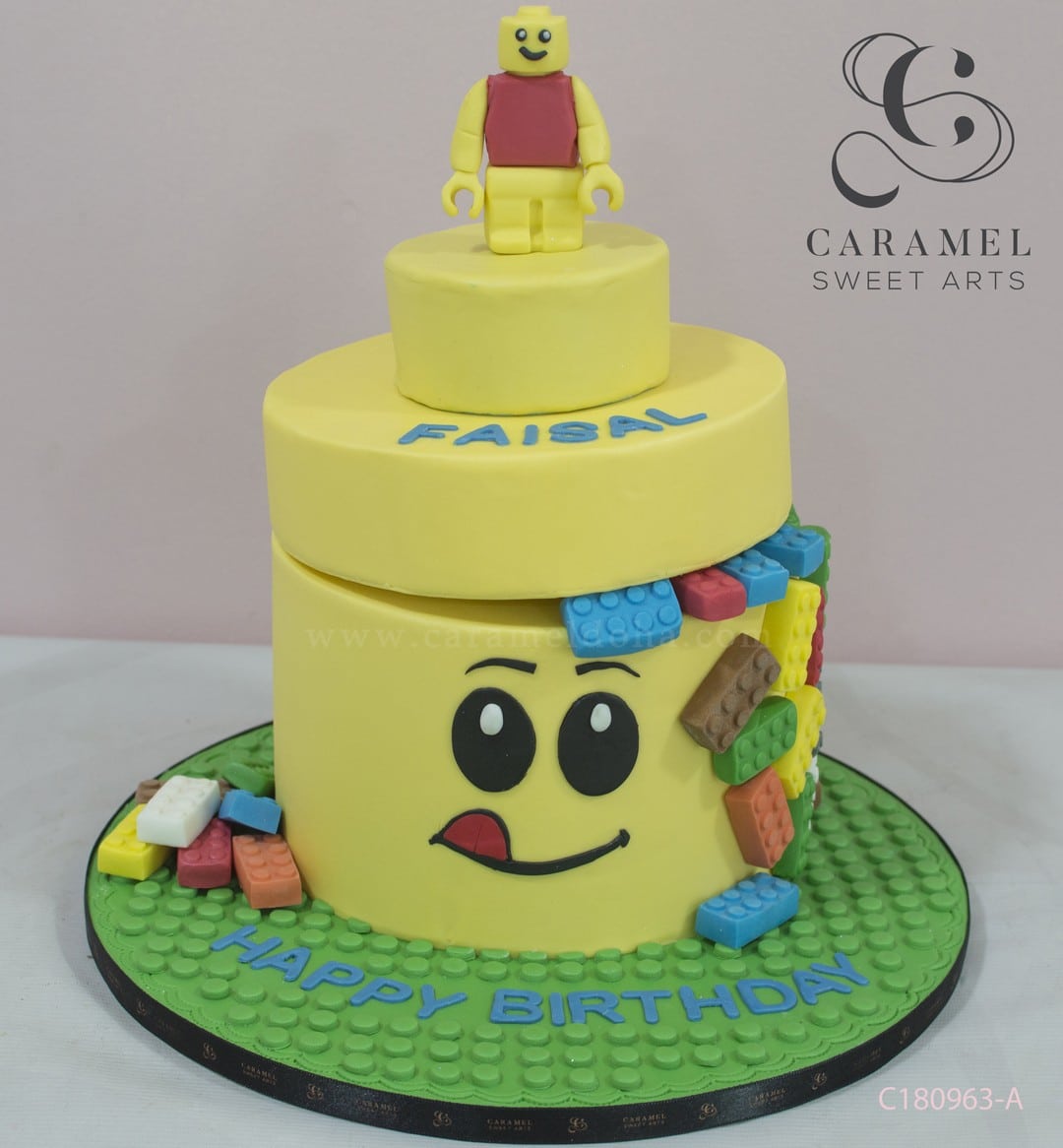c180963-a.jpg Yellow Lego Cake - Image 1