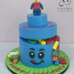 Blue Lego Cake
