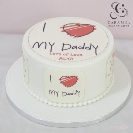 I Love My Daddy Cake
