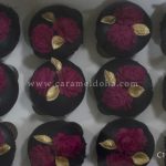 Fuschia & Black Flower Cupcakes