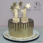 Gold Chocolate Drip Cake