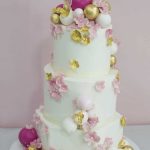 Fuschia & Gold Cake