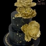 Gold Peony Cake