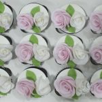 White & Pink Rose Cupcakes