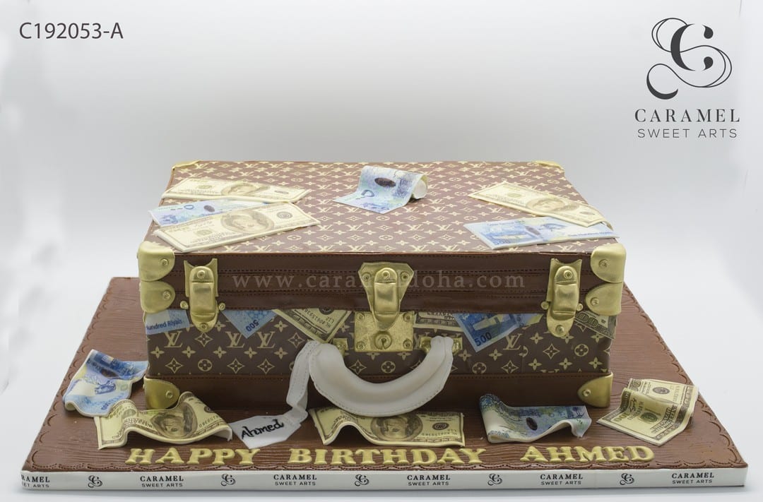 c192053-a.jpg LV Suitcase Cake - Image 1