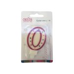 Numerical Number # 0 Candle Red