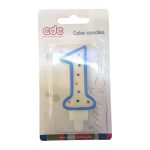 Numerical Number # 1 Candle Blue