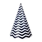 Black Chevron Party Hats