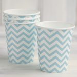 9oz Blue Chevron Paper Cups