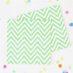 Green Chevron Paper Napkins=20pcs