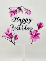 Happy Birthday Acrylic Cake Topper - Image 2
