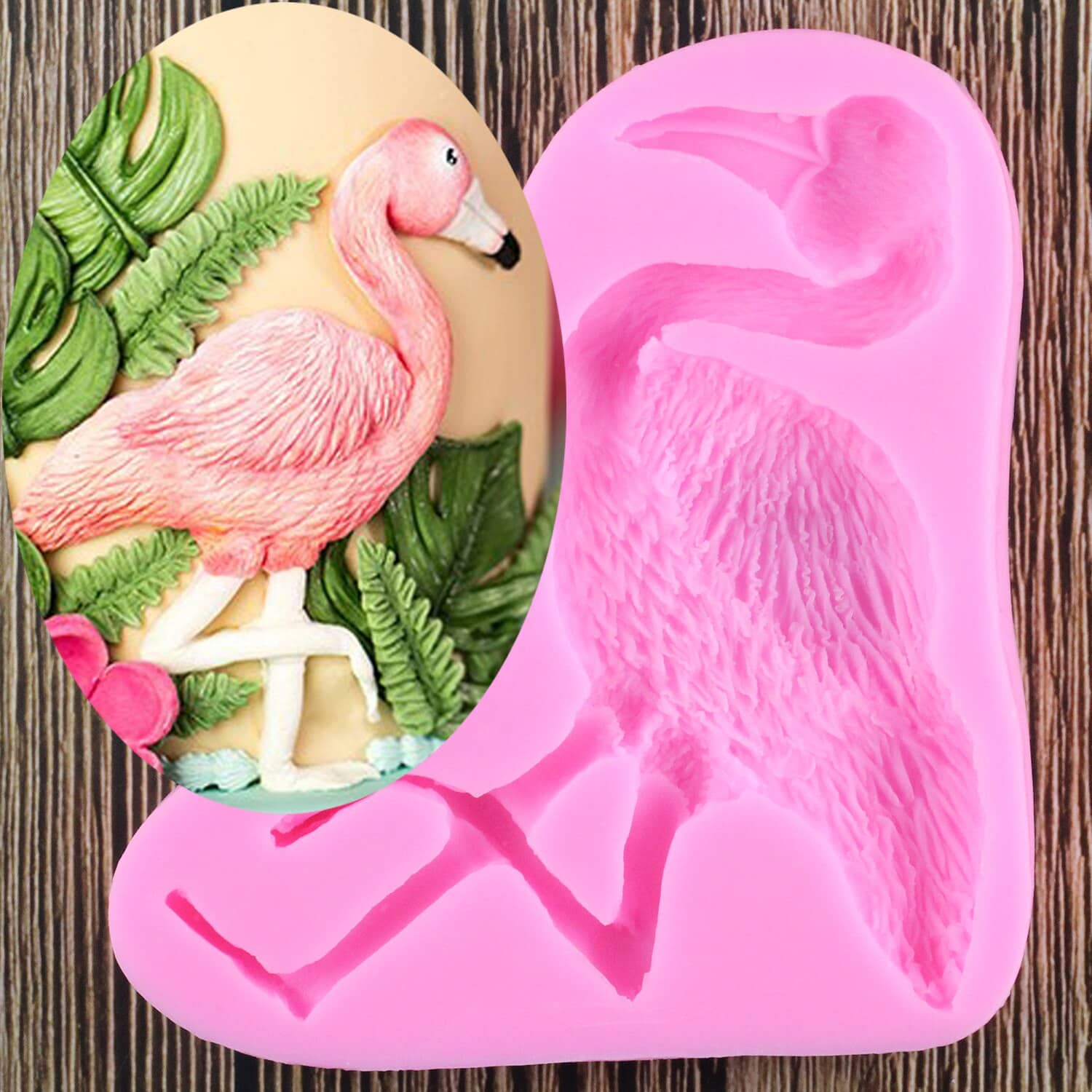 flamingo-sili-mould.jpg Flamingo 2D Silicone Mould, SM-1336 - Image 1
