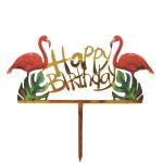 Flamingo Happy Birthday Topper