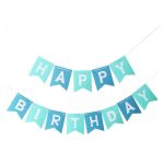 Happy Birthday Blue & White Banner