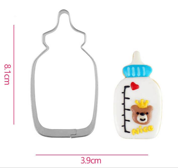 ib35_size.jpg Baby Bottle Cookie Cutter, 8.1x3.9cm - Image 1
