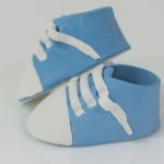 Pair of Baby Shoes with Lace, BLUE