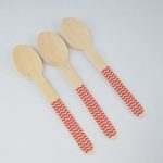 Red Chevron Wooden Spoon=12pcs