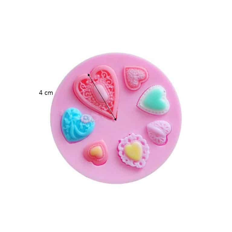 slide10_14.jpg Hearts Silicone Mould - Image 1