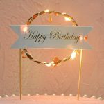 Happy Birthday Led Garland Cake Topper