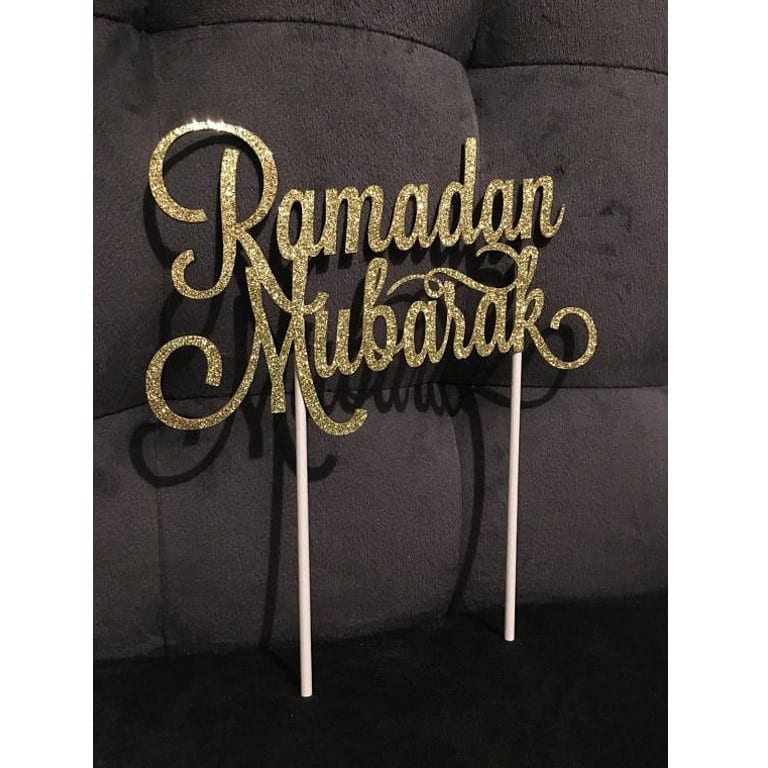 slide14a.jpg Ramadan Mubarak Glitter Topper - Image 1
