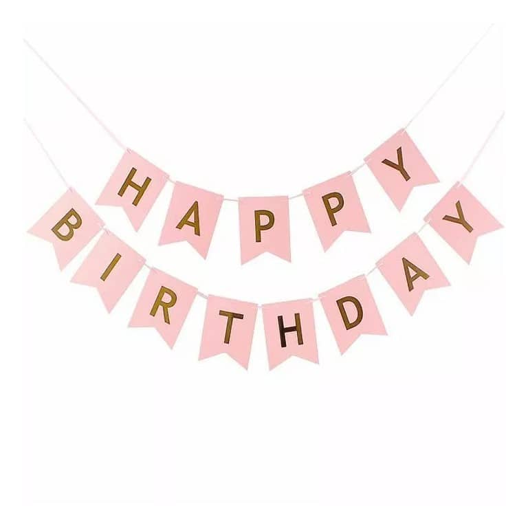 slide21.jpg Peach & Gold Happy Birthday Banner - Image 1
