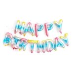 Happy Birthday Letter Foil Balloons, 16" RAINBOW