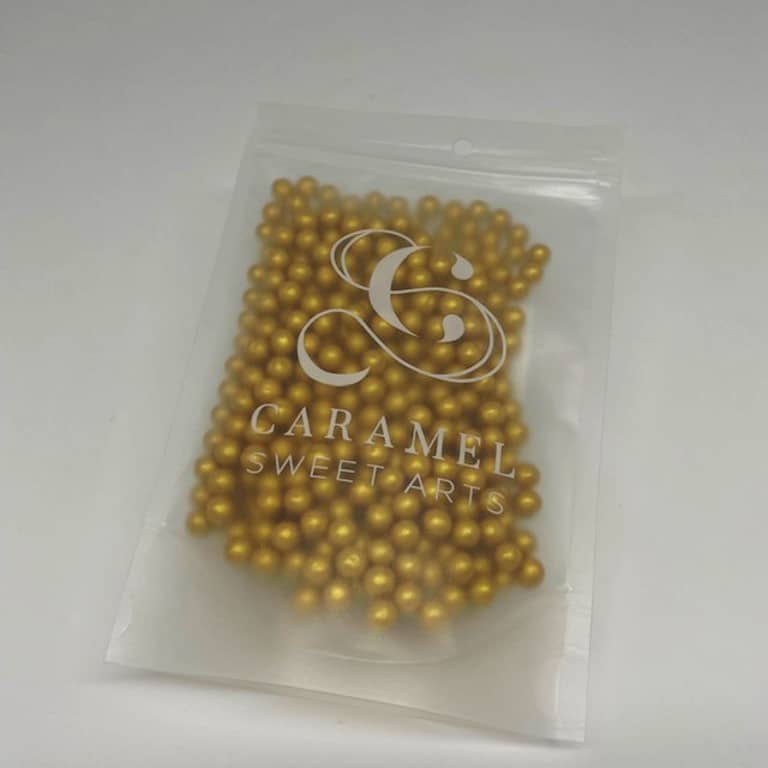 slide5_12.jpg 6mm Gold Edible Sugar Pearls, 100g - Image 1