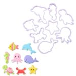 Sea Creatures Cutter Set (Plastic), 8pcs