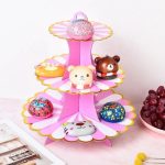 Pink & White  3-Tier Cupcake Stand