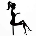 Bridal Sitting Lady Acrylic Toppers
