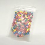 Rainbow Edible Sugar Hearts, 100g
