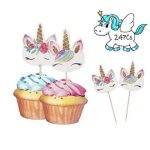 Unicorn Head Cupcake Topper Picks