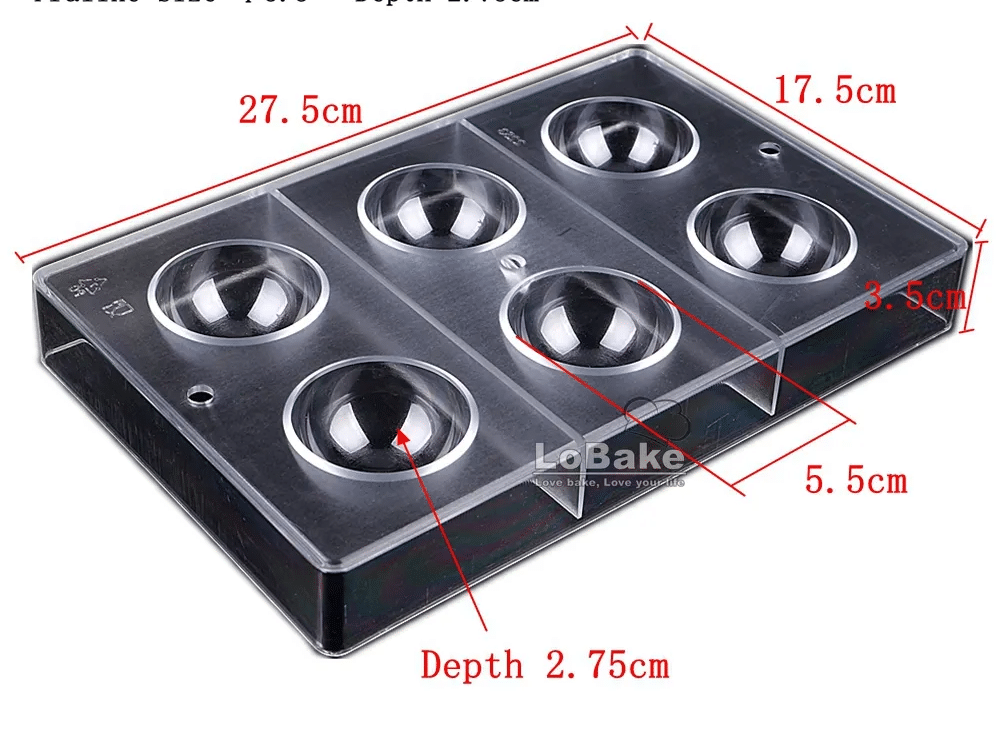 unnamed-e1696485243412.png 6s Round Polycarbonate Chocolate Mold - Image 1