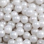 White 6mm Sugar Pearls, 100g